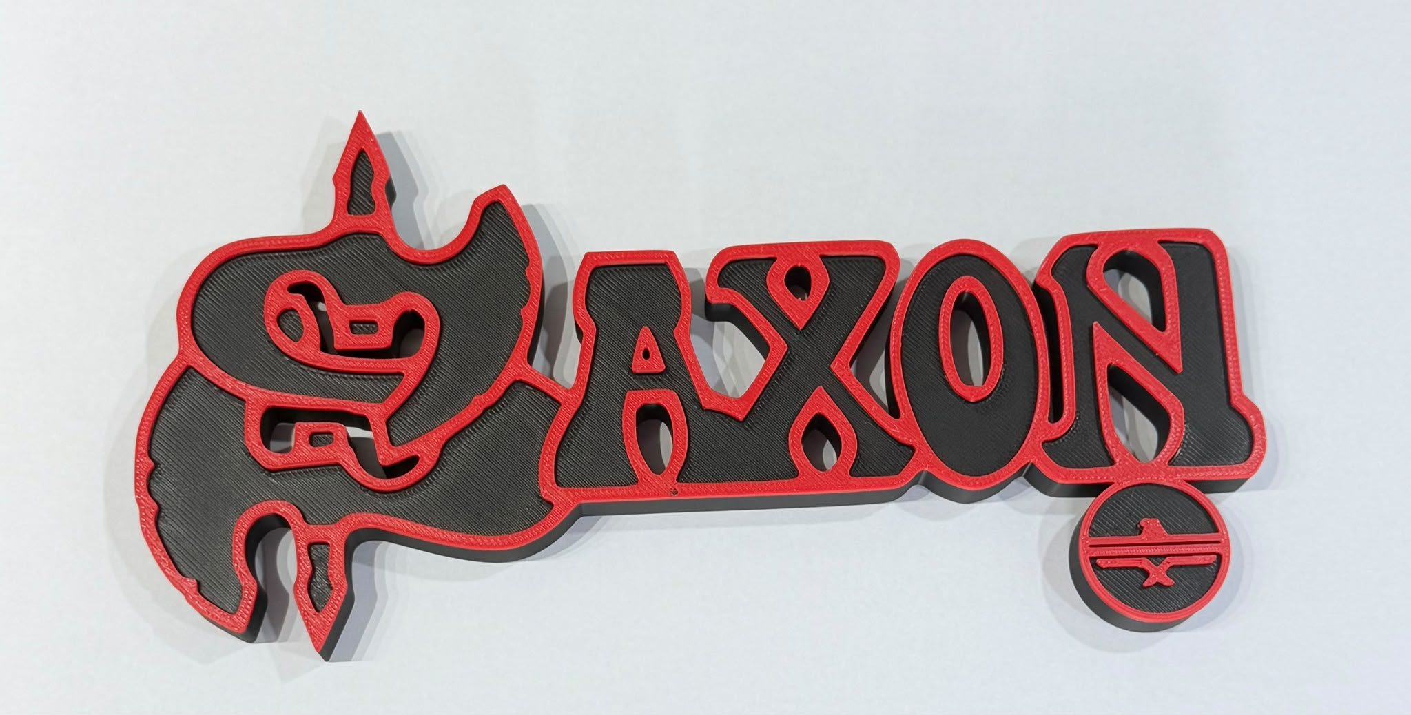 Decorative Saxon Band sign logo display POP 3D music