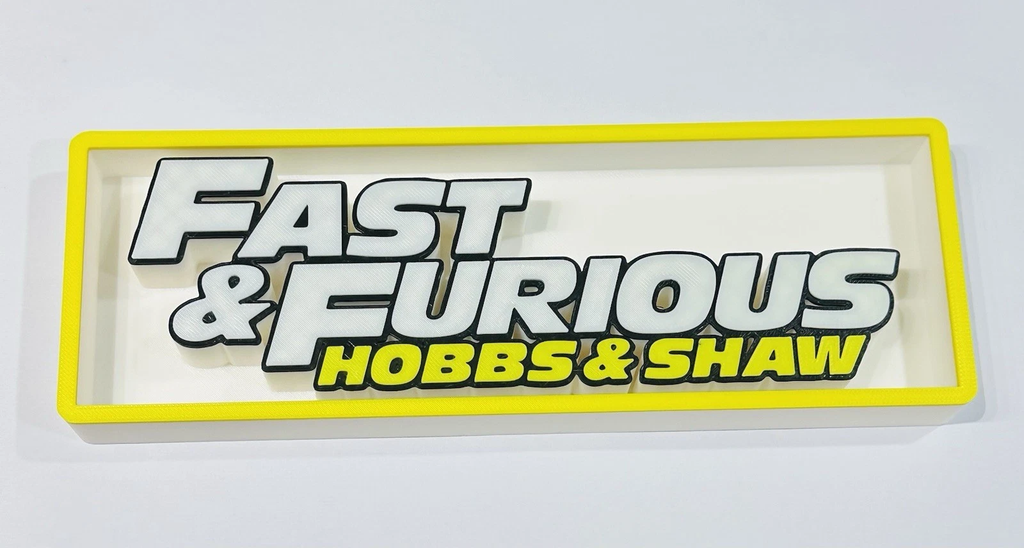 Decorative The Fast And Furious Film Logo Sign Display Cinema s 17.5cm L 22cm