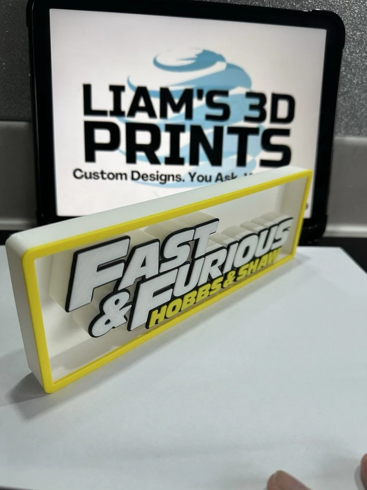 Decorative The Fast And Furious Film Logo Sign Display Cinema s 17.5cm L 22cm