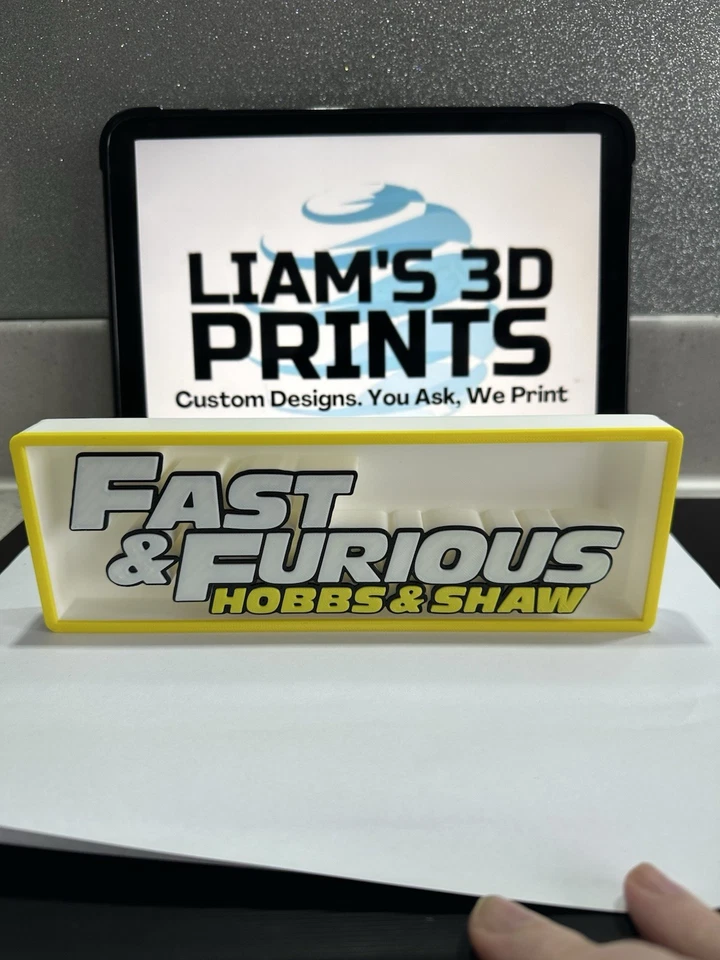 Decorative The Fast And Furious Film Logo Sign Display Cinema s 17.5cm L 22cm