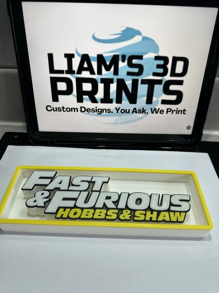 Decorative The Fast And Furious Film Logo Sign Display Cinema s 17.5cm L 22cm