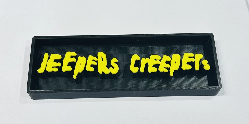 Decorative Jeepers Creepers 1 2 3 Film Logo Sign Display Cinema s17.5cm L22cm