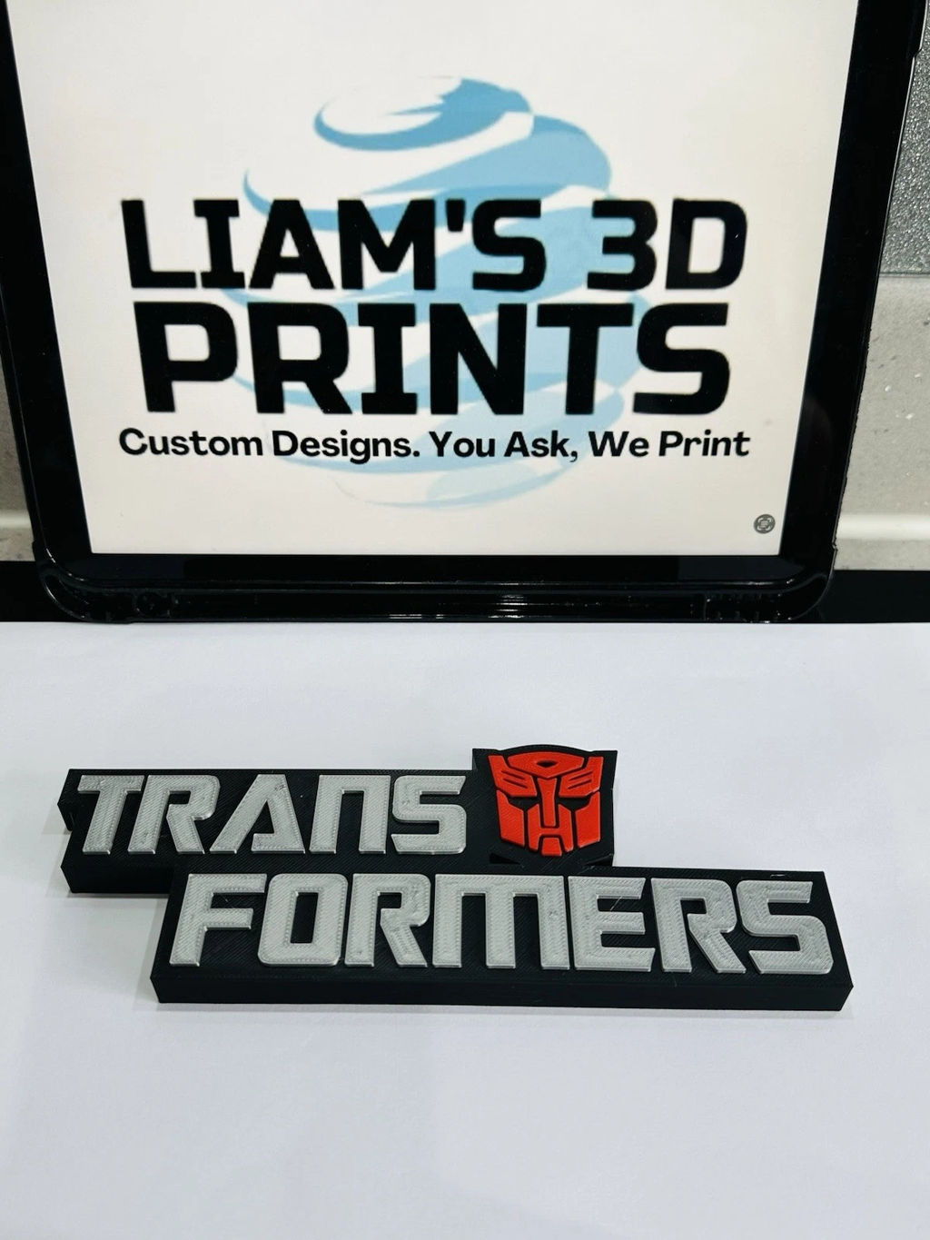 Decorative Transformers Autobots Logo Pop Sign Display Funko Self Standing Room