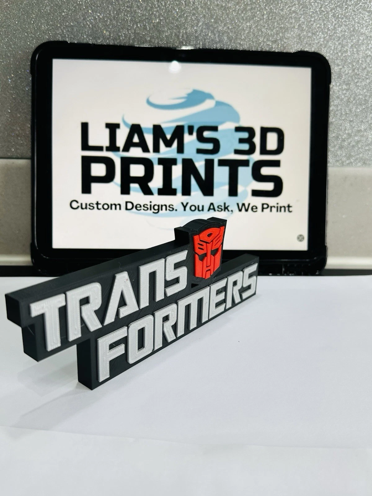 Decorative Transformers Autobots Logo Pop Sign Display Funko Self Standing Room