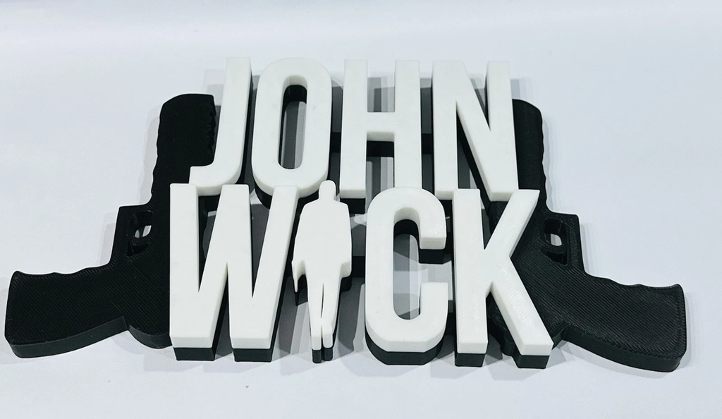 Decorative John Wick Film Logo Word Sign Room Display Pops