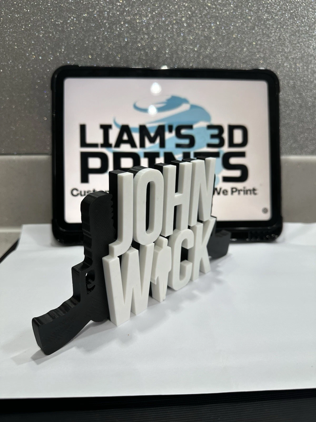 Decorative John Wick Film Logo Word Sign Room Display Pops