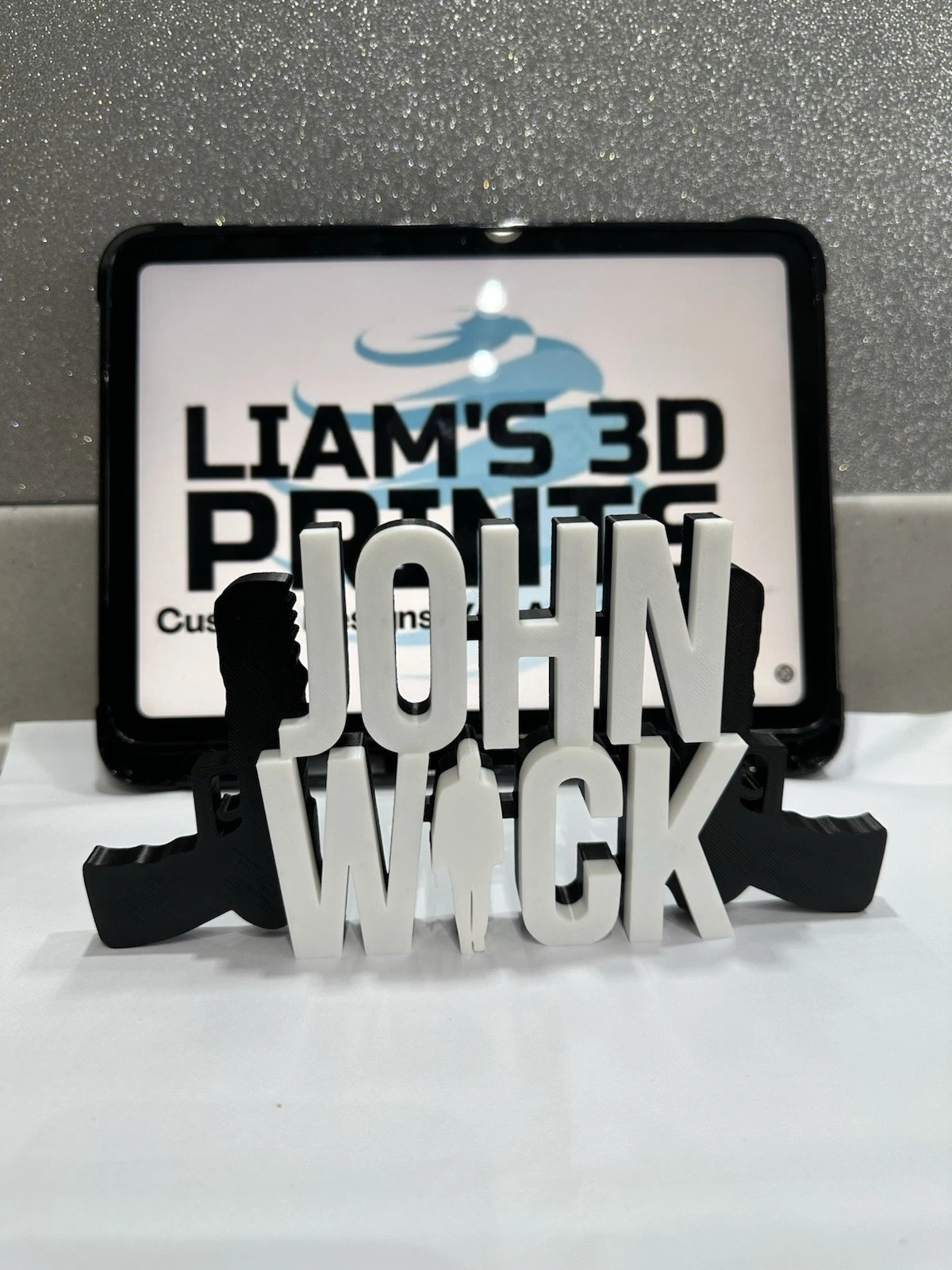 Decorative John Wick Film Logo Word Sign Room Display Pops