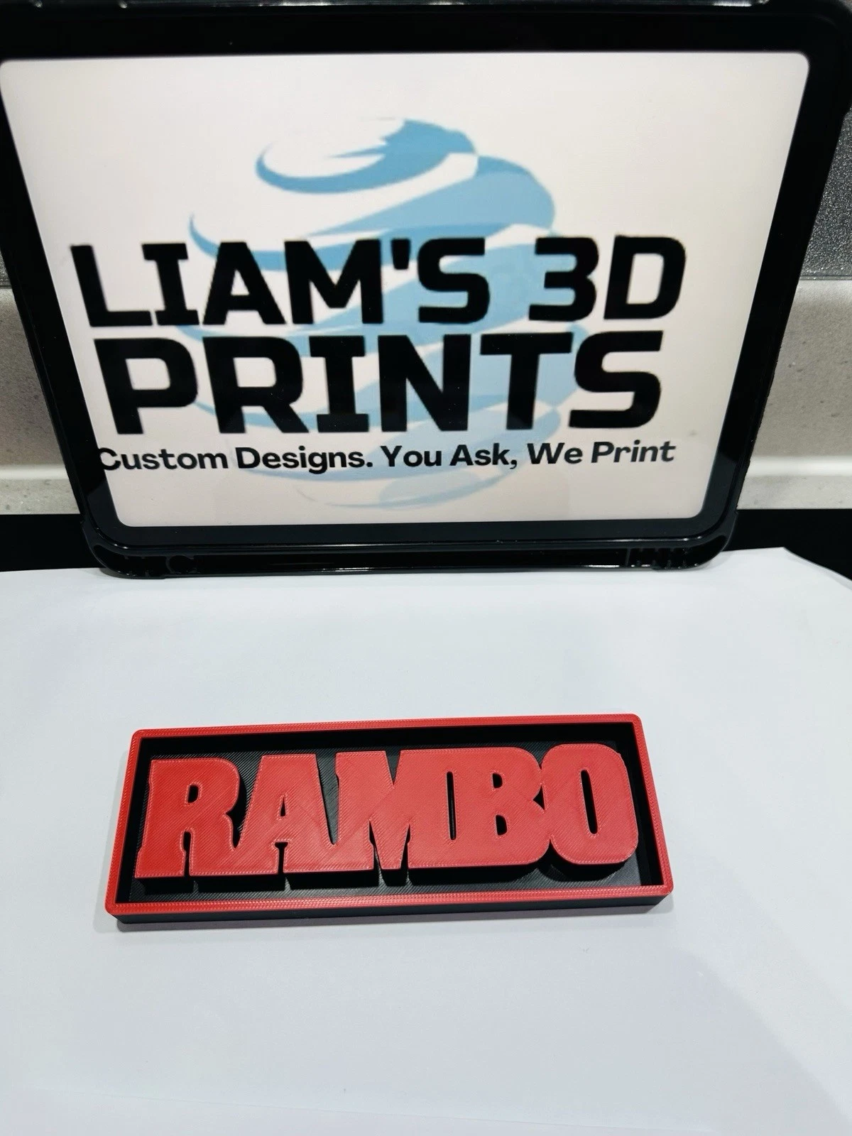 Decorative Rambo Film Logo Sign Display Cinema s17.5cm L22cm