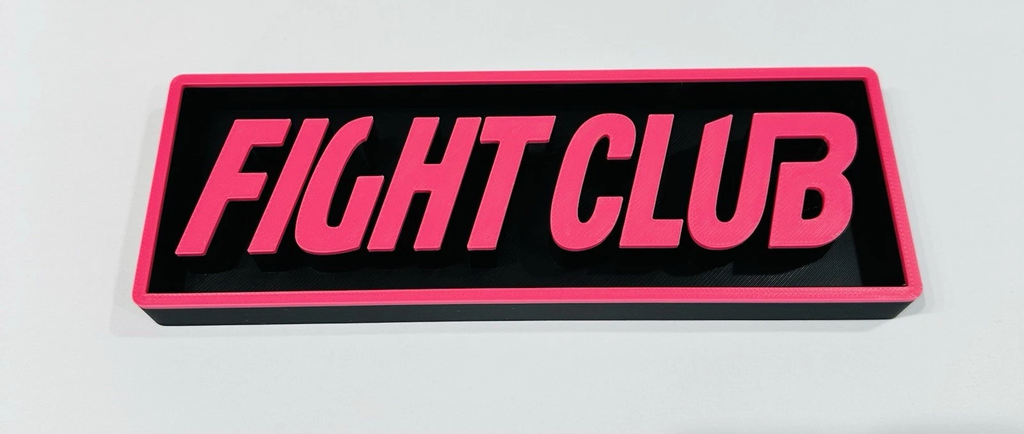 Decorative Fight Club Film Logo Sign Display Cinema s17.5cm L22cm