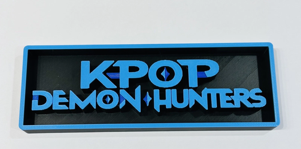 Decorative K-pop Demon Hunters Film Logo Sign Display Cinema s17.5cm L22cm