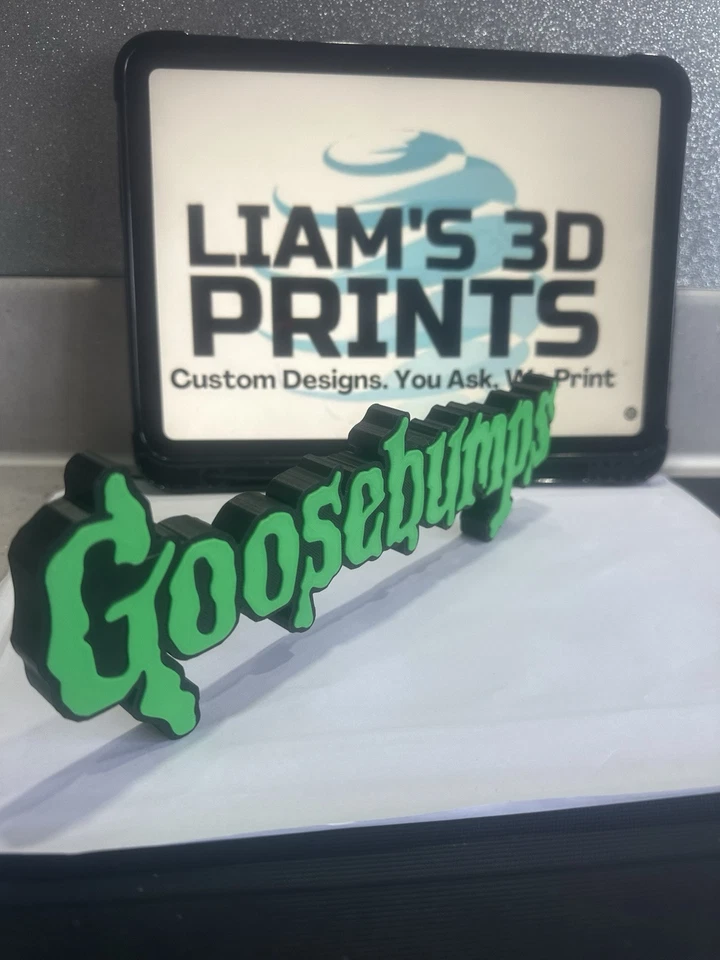 Decorative Goosebumps book tv film logo Sign Display two sizes s 15cm L 23cm