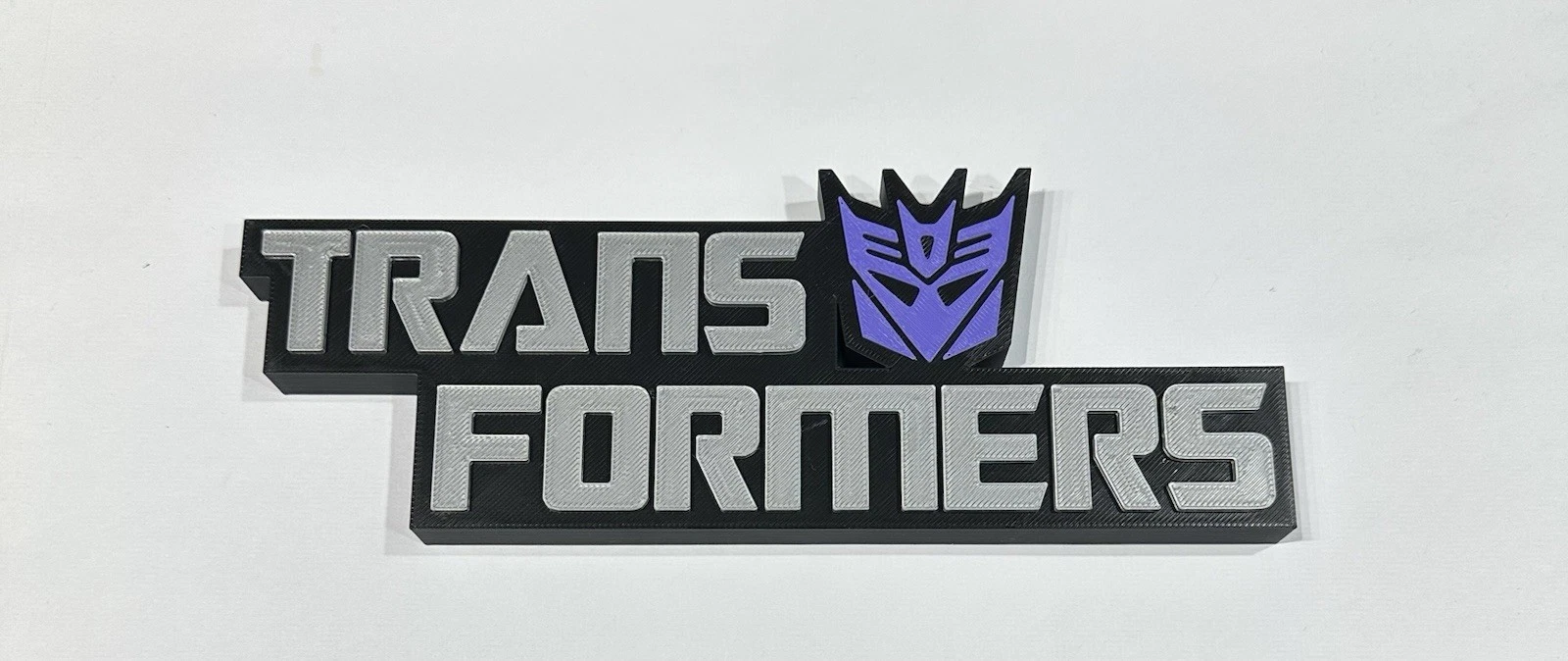 Decorative Transformers Decepticons Logo Sign Display Funko Self Standing Room