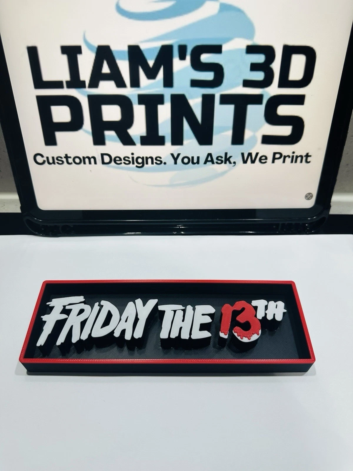 Decorative Friday the 13 Film Logo Sign Display Cinema s17.5cm L22cm