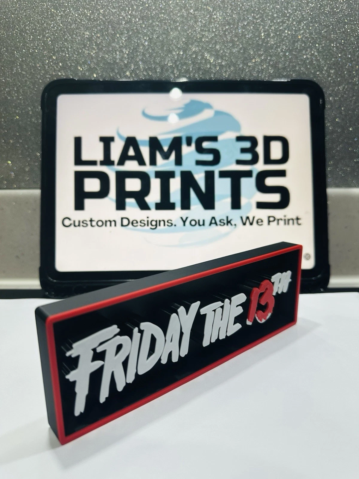 Decorative Friday the 13 Film Logo Sign Display Cinema s17.5cm L22cm