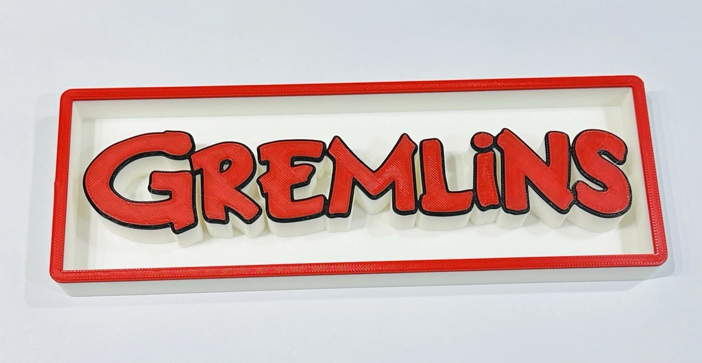 Decorative Gremlins Film Logo Sign Display Cinema small 17.5cm Large 22cm