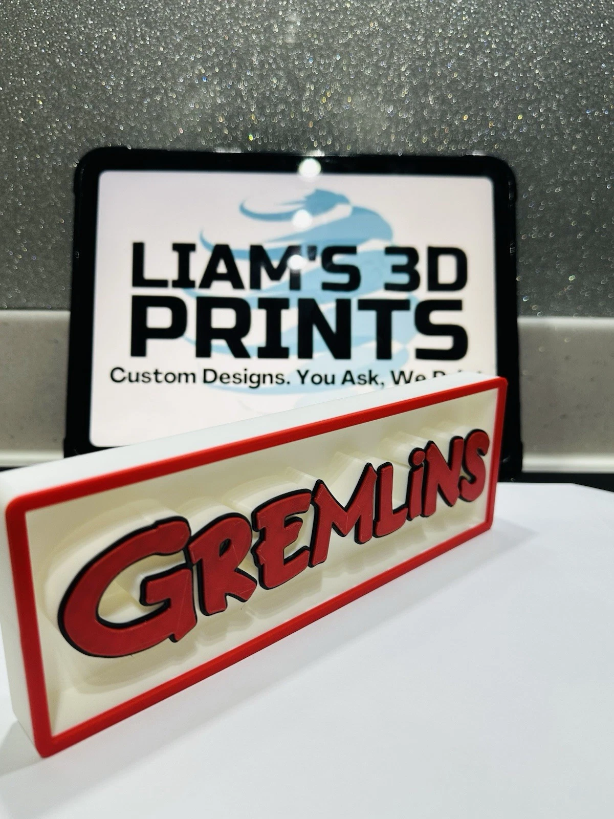 Decorative Gremlins Film Logo Sign Display Cinema small 17.5cm Large 22cm