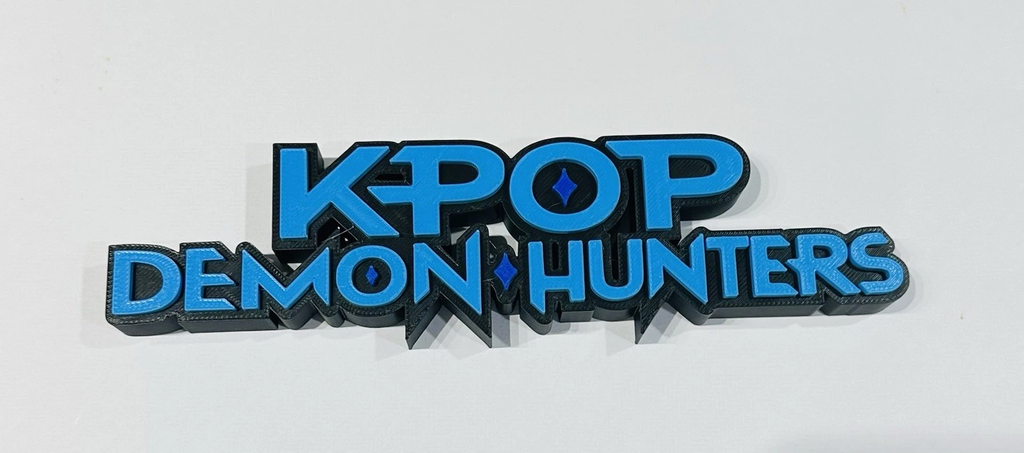 Decorative Kpop Demon Hunters Film TV Self Standing logo Sign Display Pops