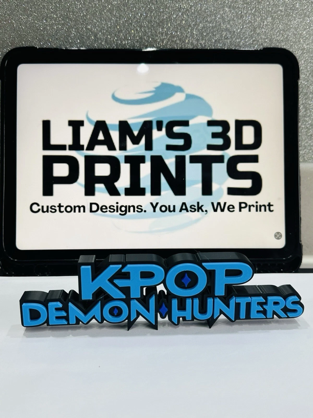Decorative Kpop Demon Hunters Film TV Self Standing logo Sign Display Pops