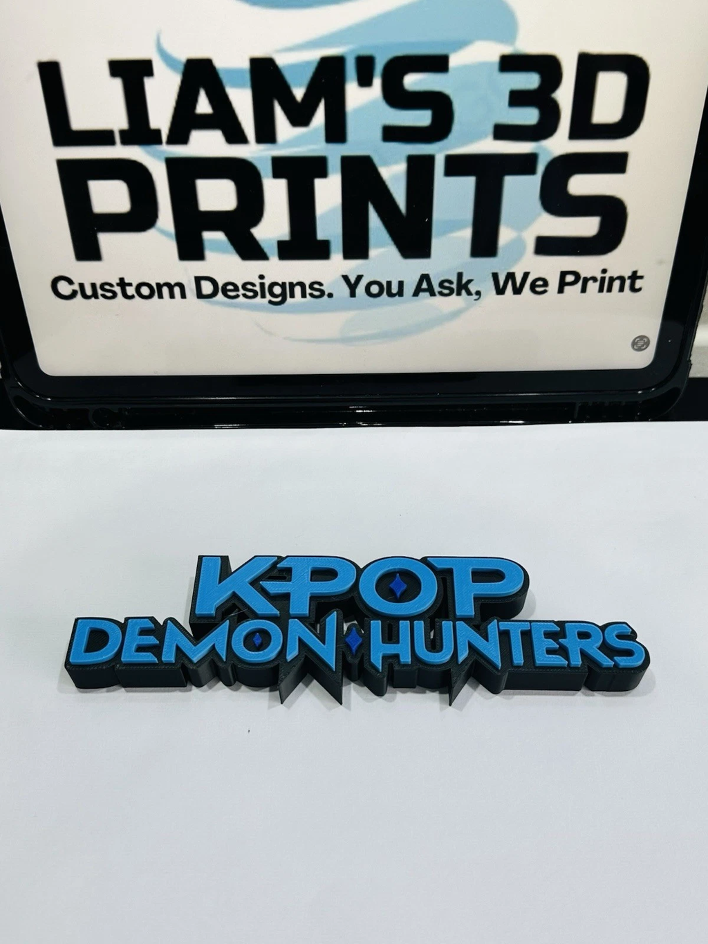 Decorative Kpop Demon Hunters Film TV Self Standing logo Sign Display Pops