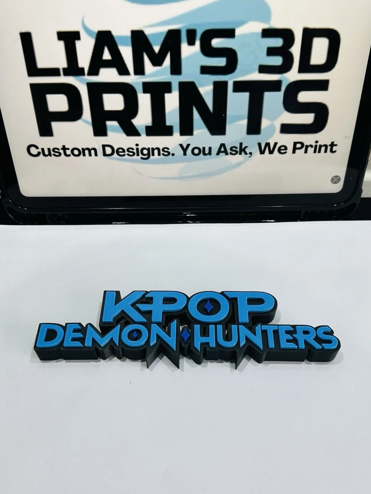 Decorative Kpop Demon Hunters Film TV Self Standing logo Sign Display Pops