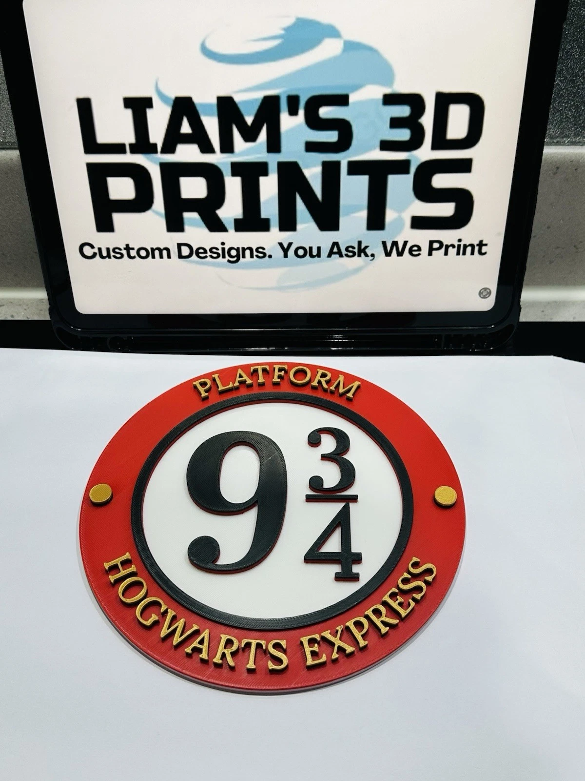Decorative Platform 9 3/4 Harry Potter logo Sign Display Pops Wall Plaque Room