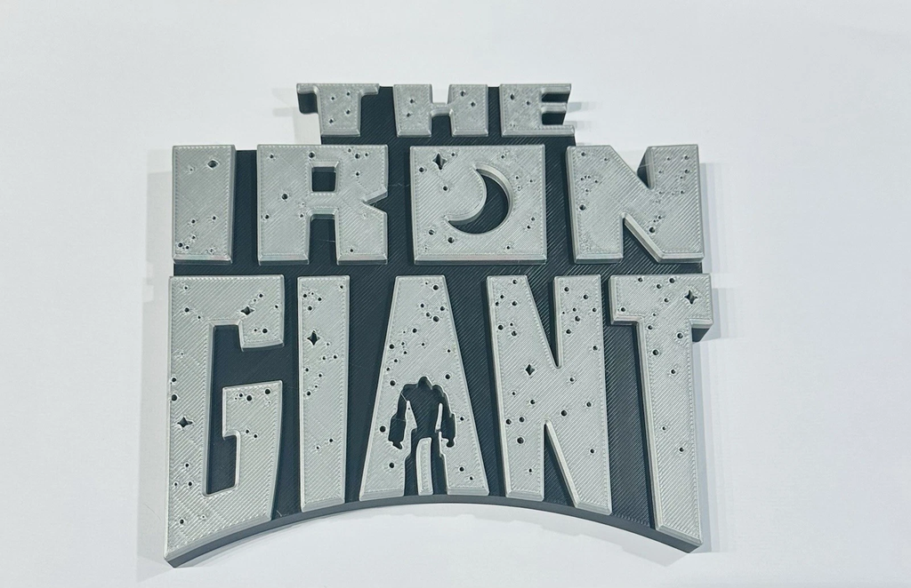 Decorative The Iron Giant Film Logo Word Sign Room Display Pops Self Standing