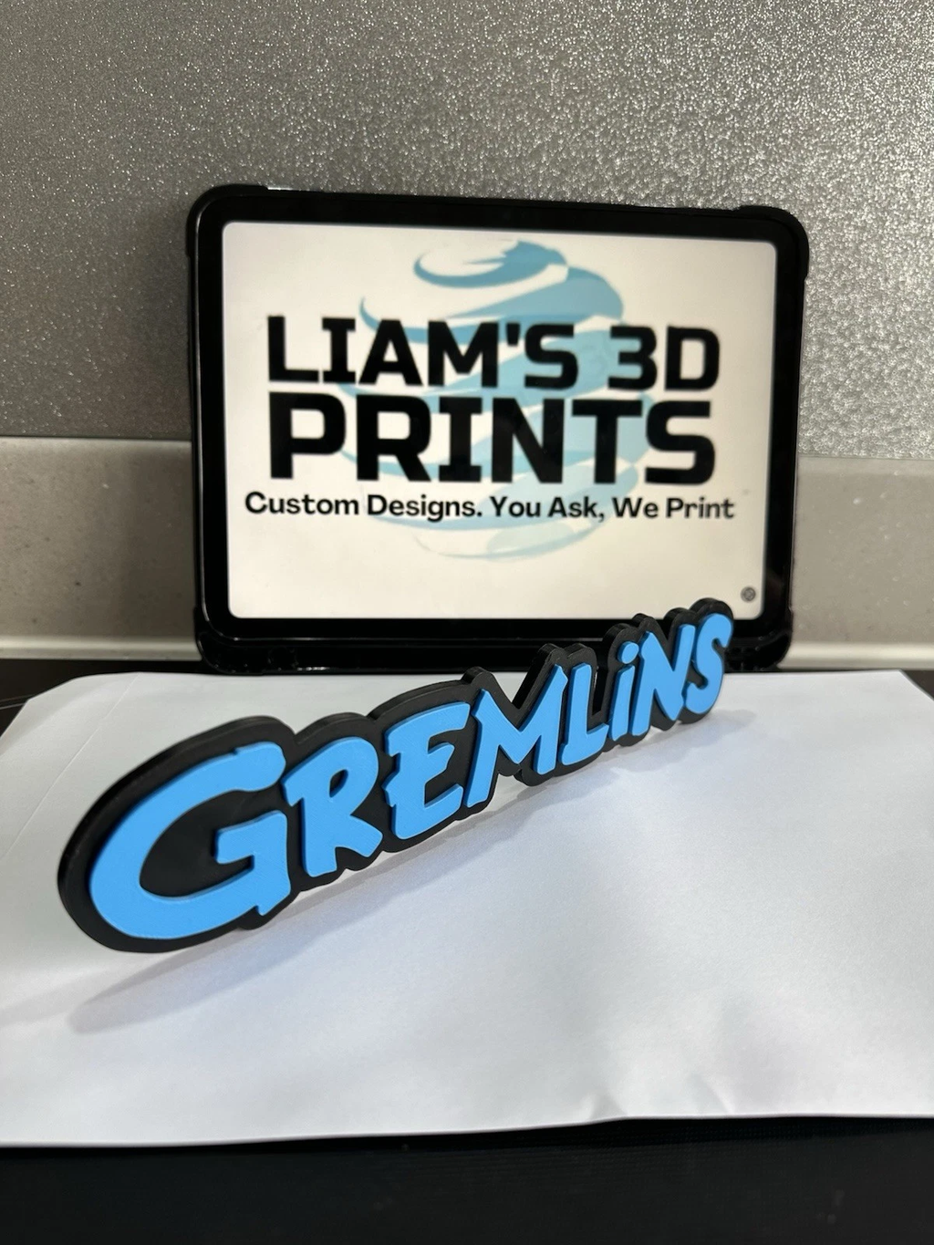 Decorative Gremlins logo Sign Pop Display two sizes small 16cm Large 25cm