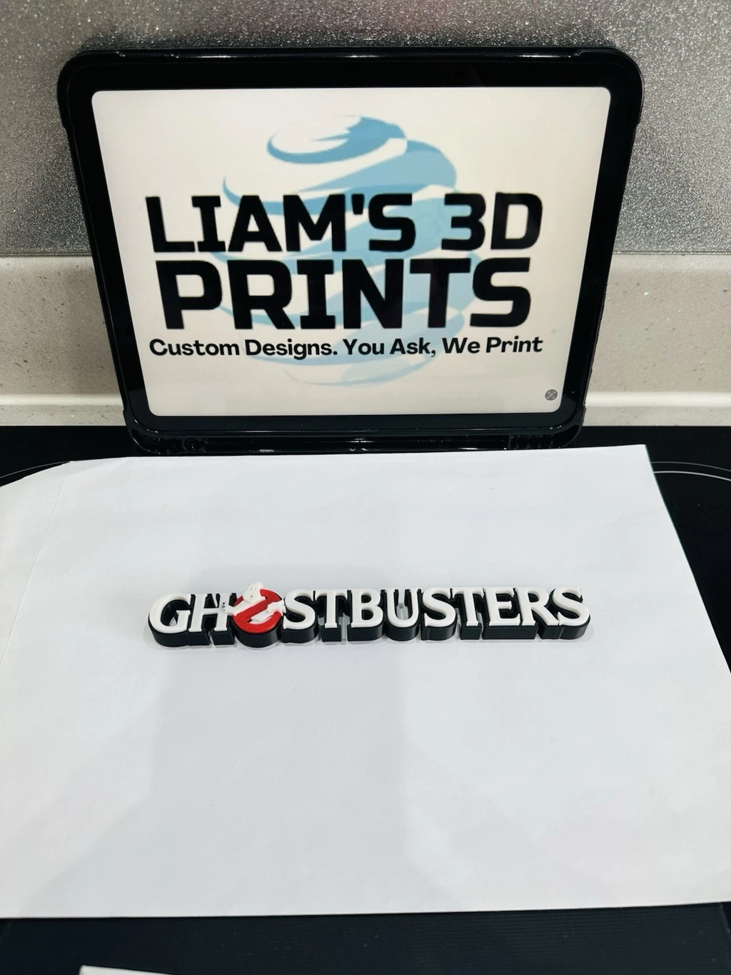 Decorative Ghostbusters movie self standing 3D Logo Cinema Room Sign Display