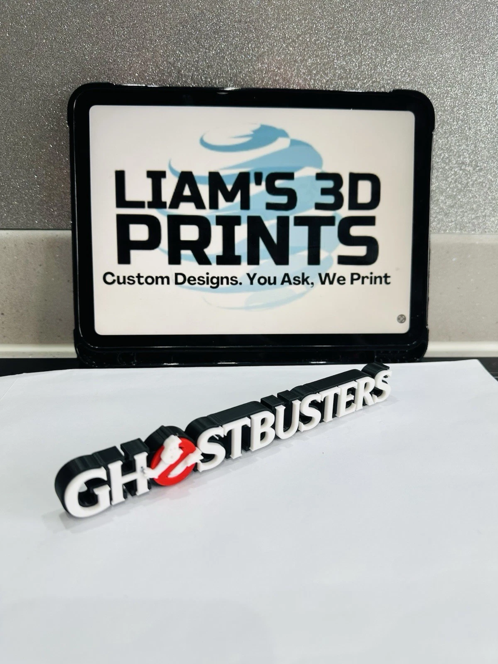 Decorative Ghostbusters movie self standing 3D Logo Cinema Room Sign Display