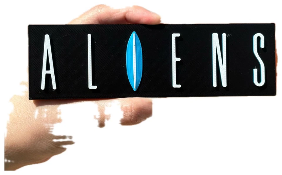 Decorative Aliens logo Sign Display two sizes small 16cm Large 25cm