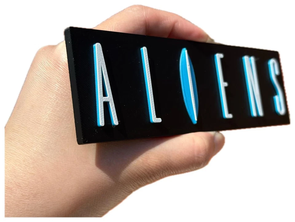 Decorative Aliens logo Sign Display two sizes small 16cm Large 25cm