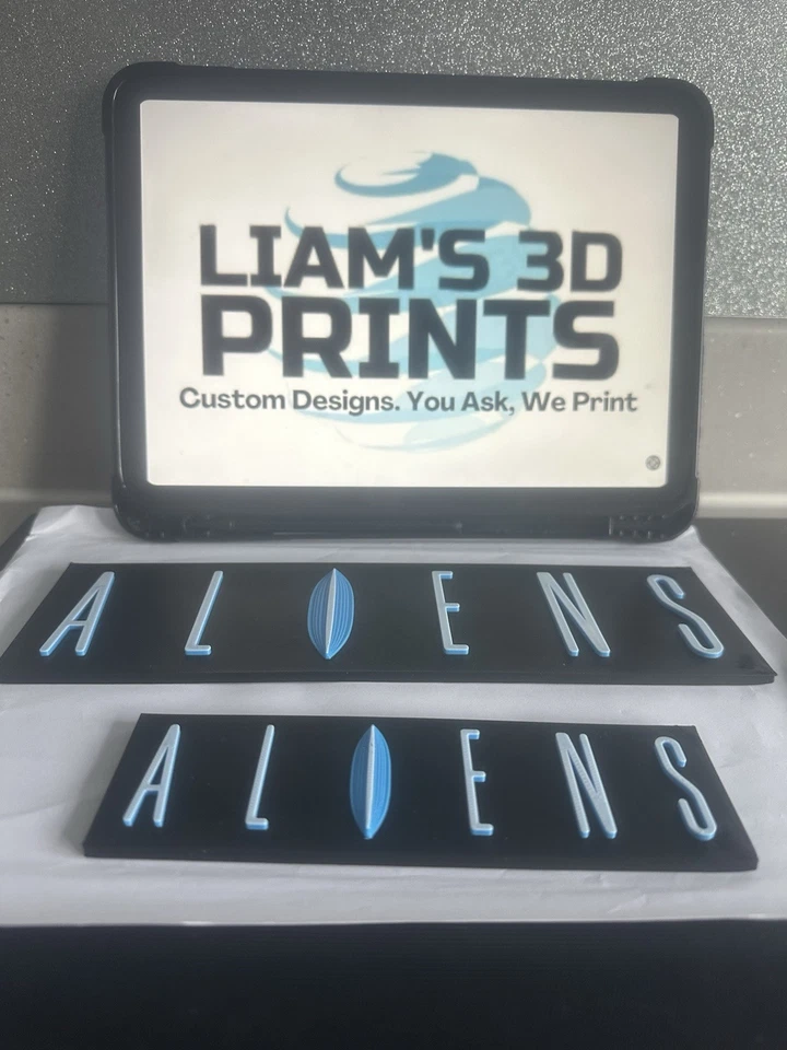 Decorative Aliens logo Sign Display two sizes small 16cm Large 25cm