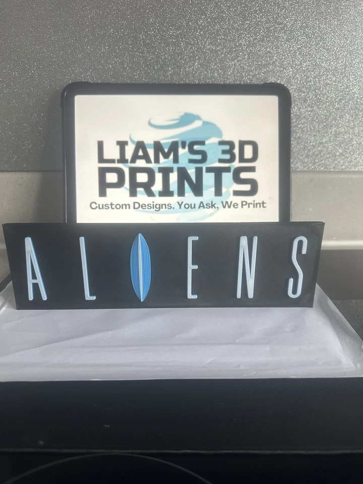 Decorative Aliens logo Sign Display two sizes small 16cm Large 25cm