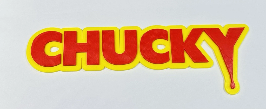 Decorative Chucky Child's Play logo Sign Display two sizes small 16cm Large 25cm