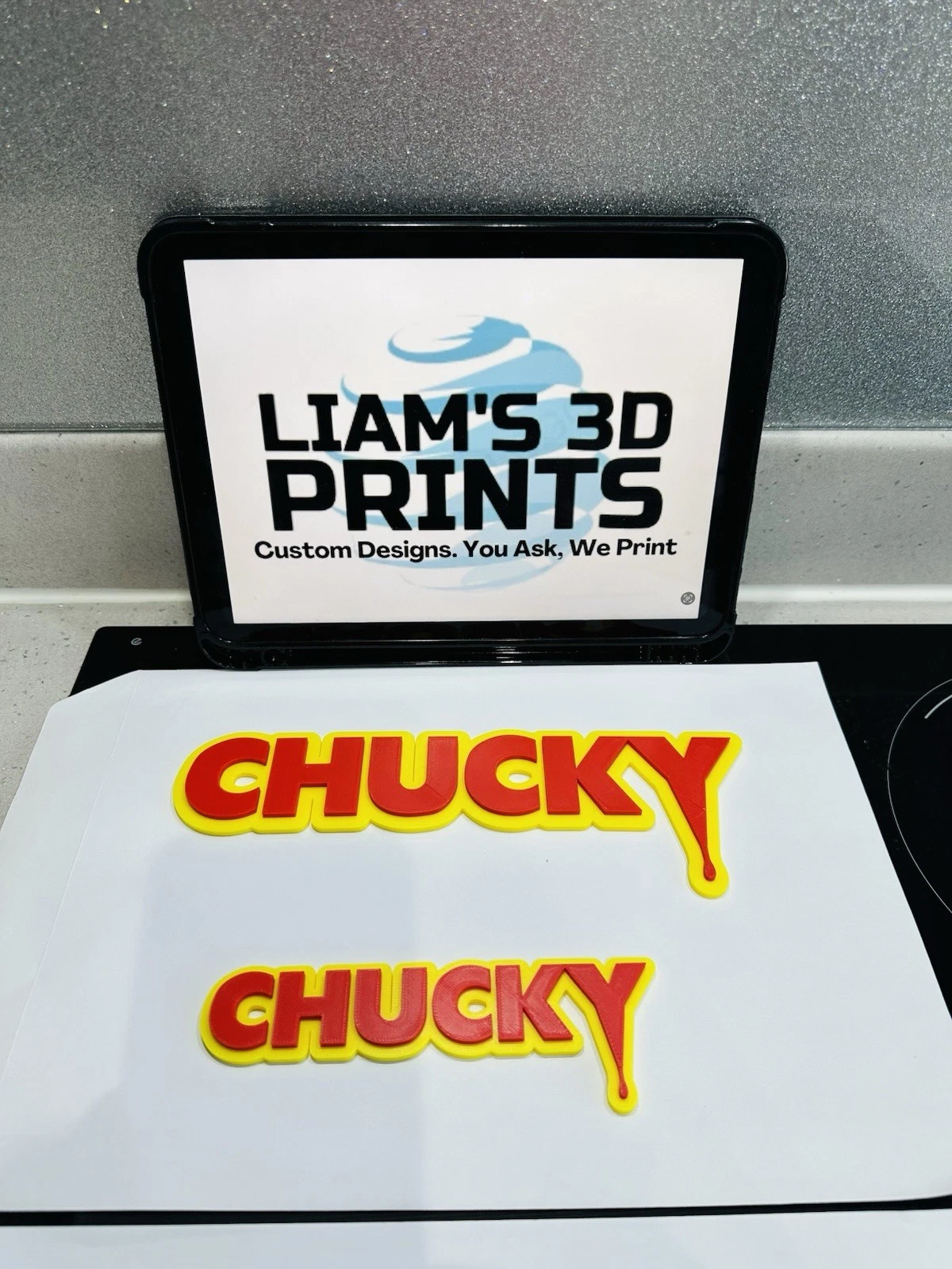Decorative Chucky Child's Play logo Sign Display two sizes small 16cm Large 25cm