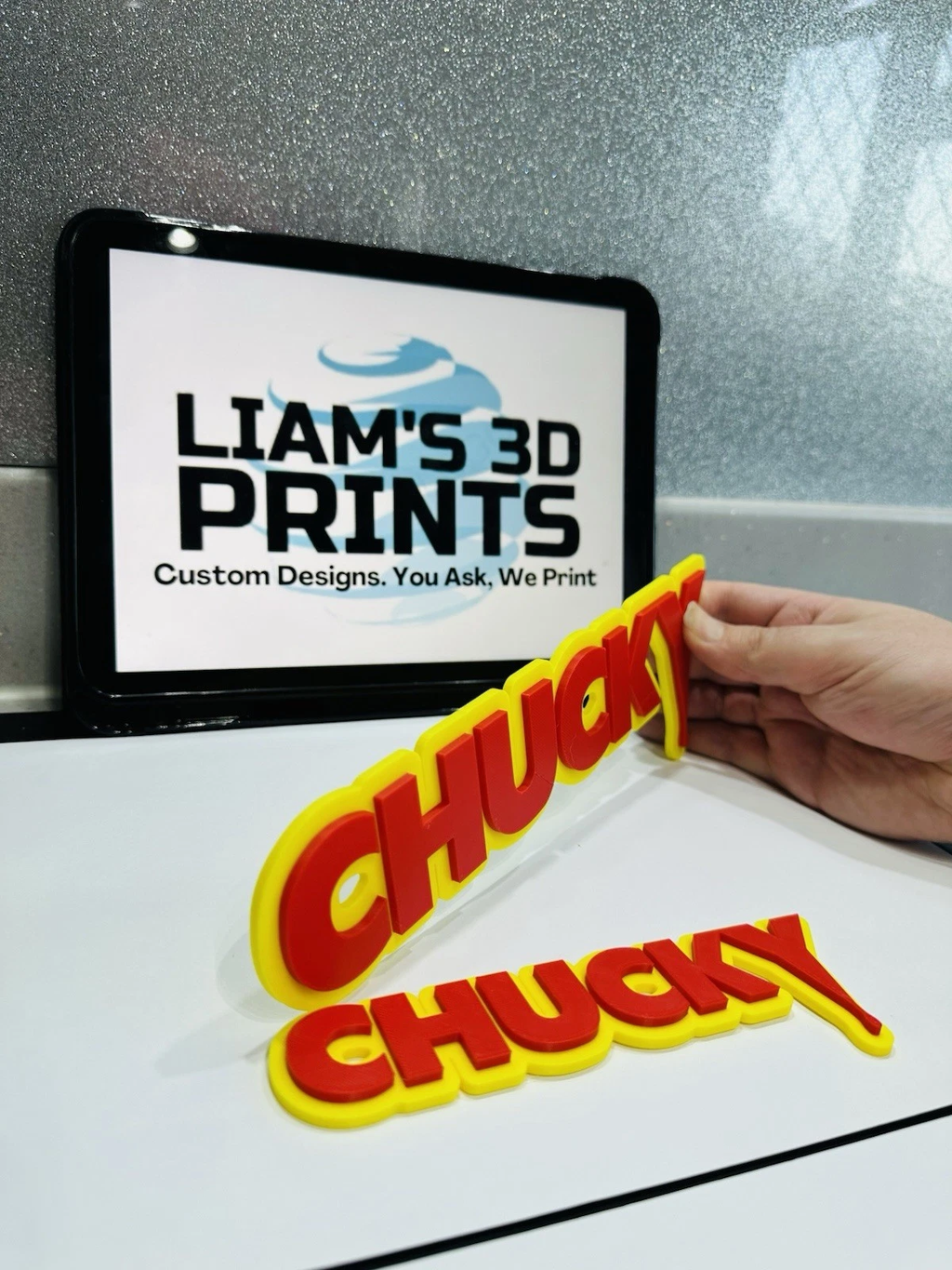Decorative Chucky Child's Play logo Sign Display two sizes small 16cm Large 25cm