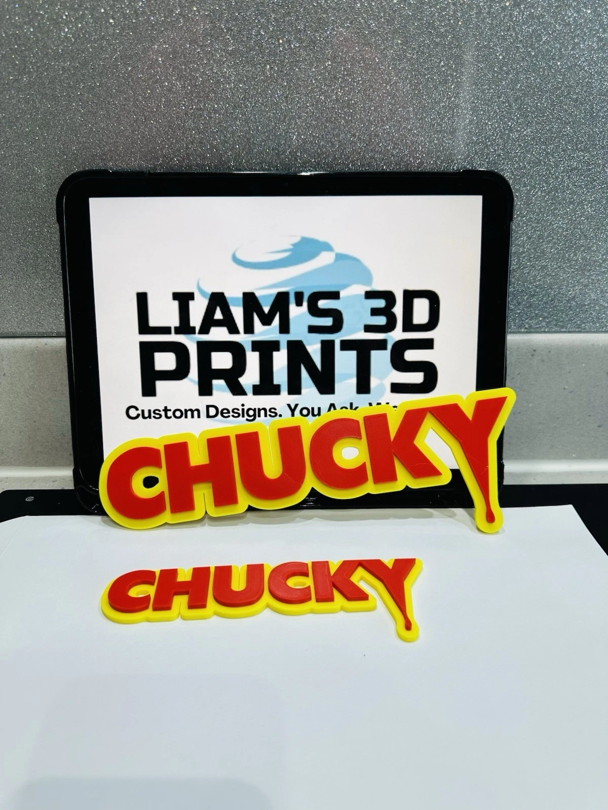 Decorative Chucky Child's Play logo Sign Display two sizes small 16cm Large 25cm