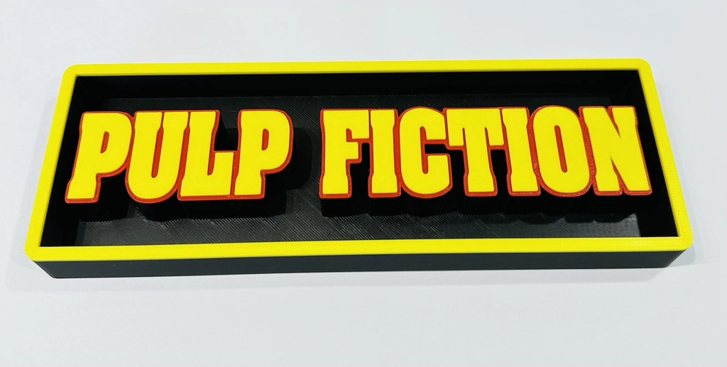Decorative Pulp Fiction Film Logo Sign Display Cinema small 17.5cm Large 22cm