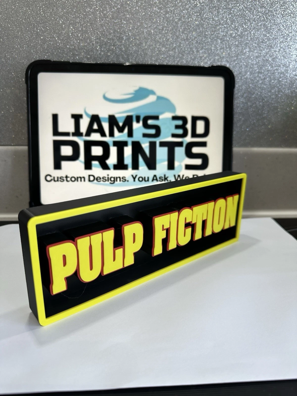Decorative Pulp Fiction Film Logo Sign Display Cinema small 17.5cm Large 22cm