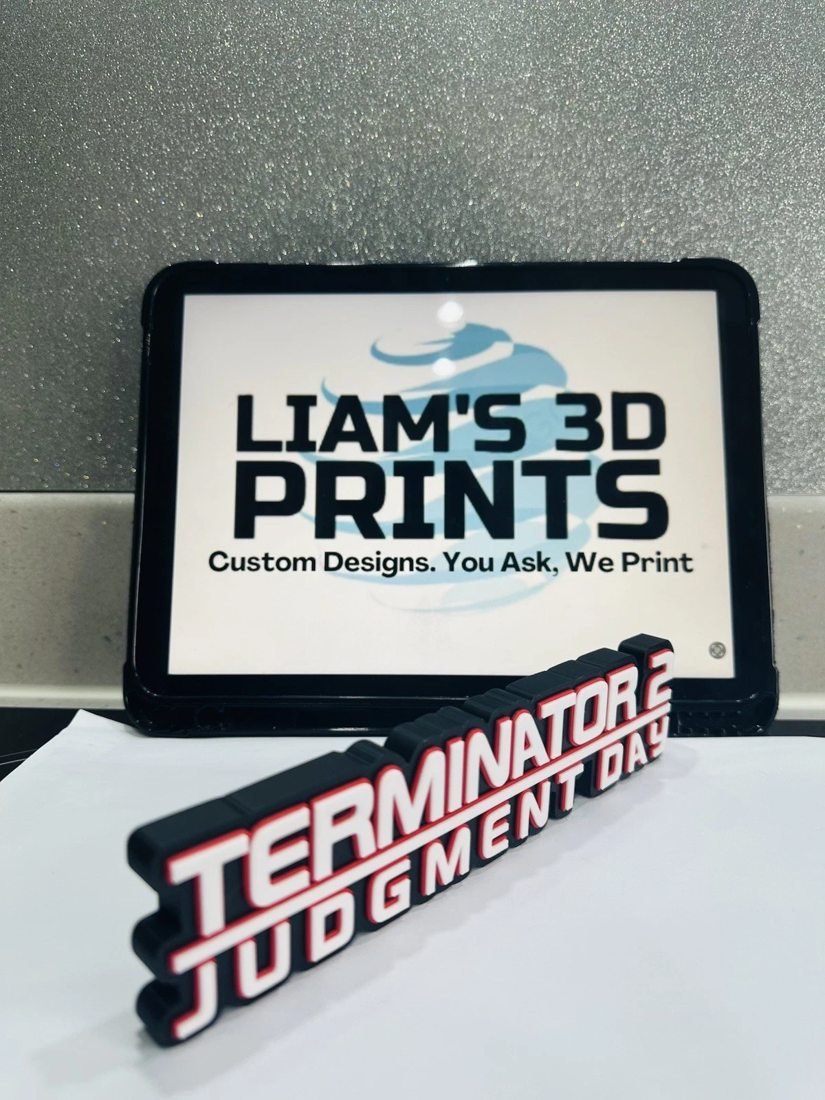 Decorative Terminator 2 Judgement Day Film Self Standing logo Sign Display Pops