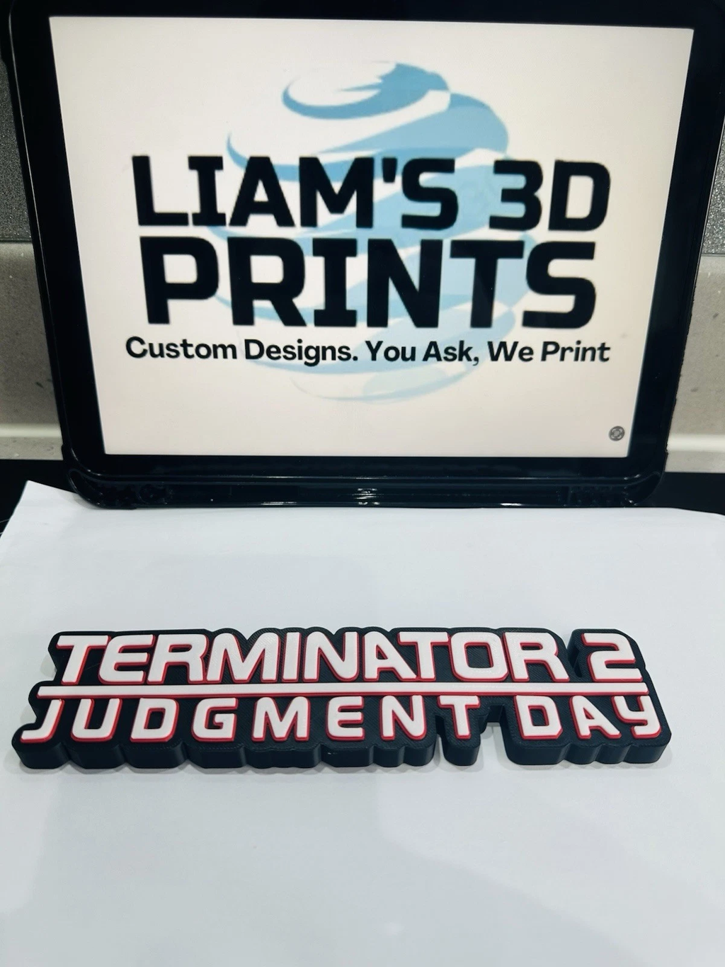 Decorative Terminator 2 Judgement Day Film Self Standing logo Sign Display Pops