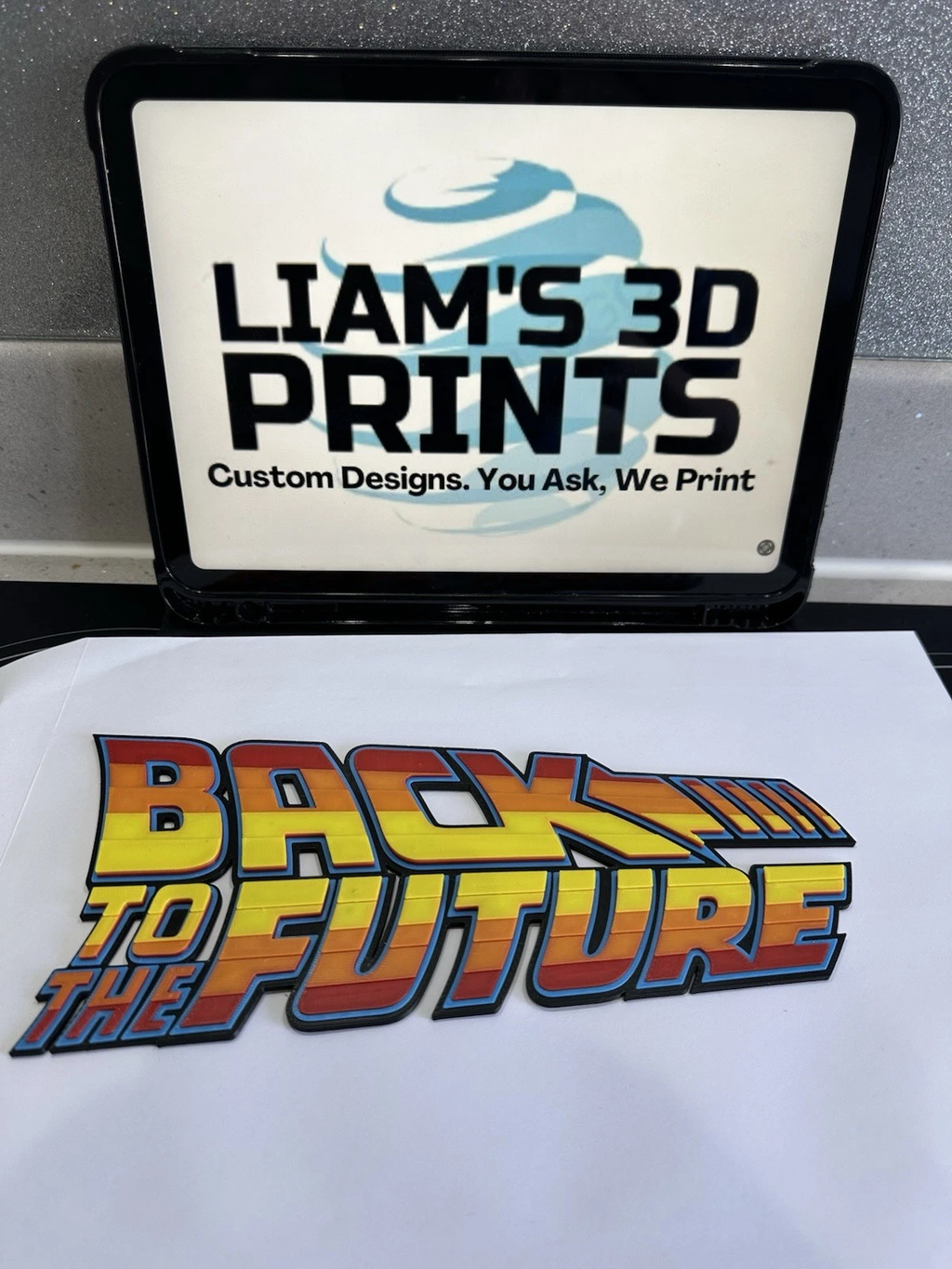 Decorative Back to the Future BTTF Sign Display two sizes small 16cm Large 25cm