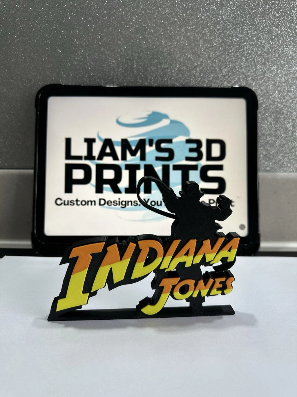 Decorative Indiana Jones Film table stand Logo Sign Display Cinema
