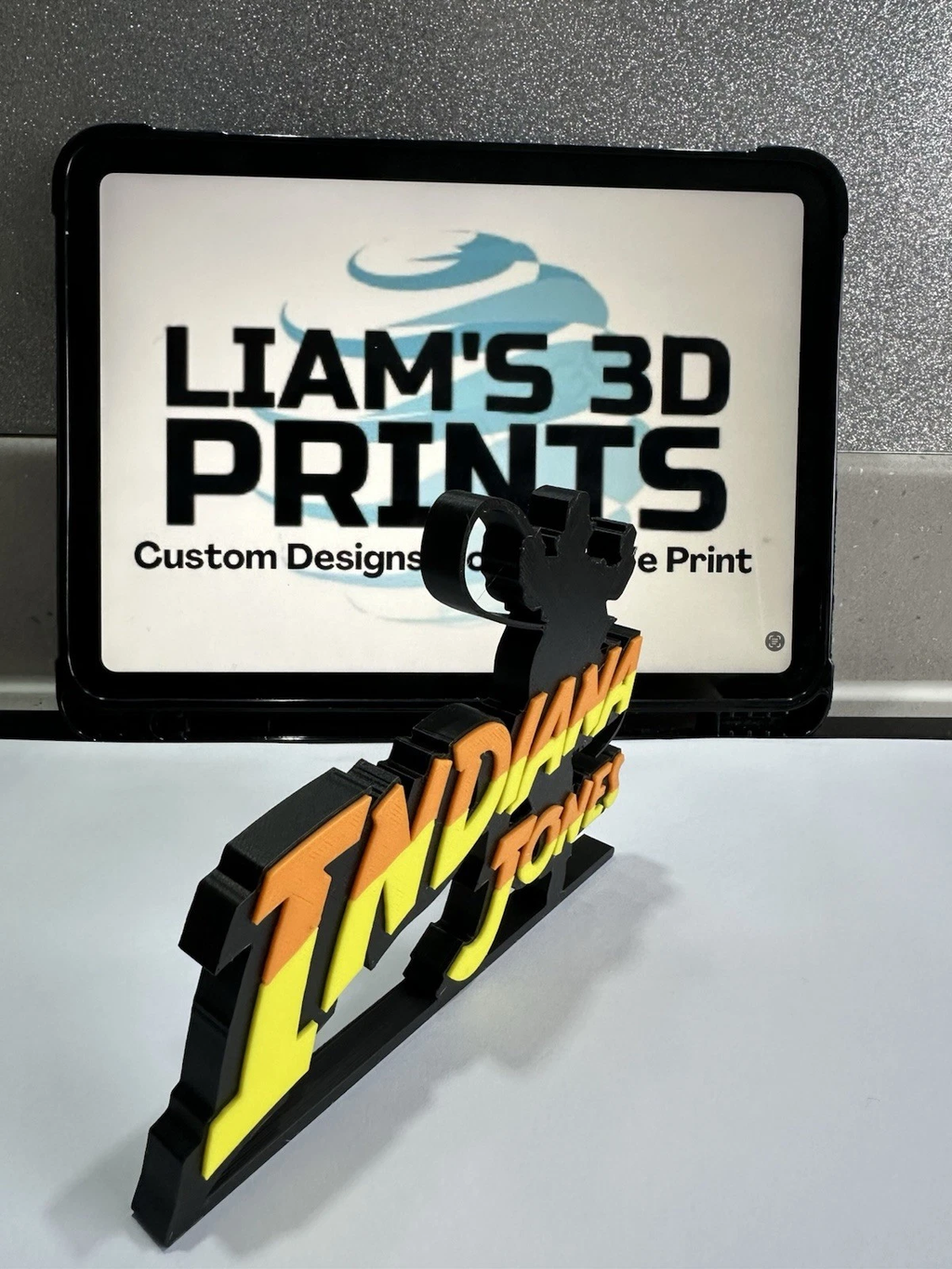 Decorative Indiana Jones Film table stand Logo Sign Display Cinema