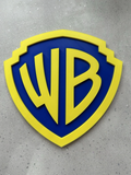 Decorative WB Warner Brothers Bros Logo Cinema Room Sign Display