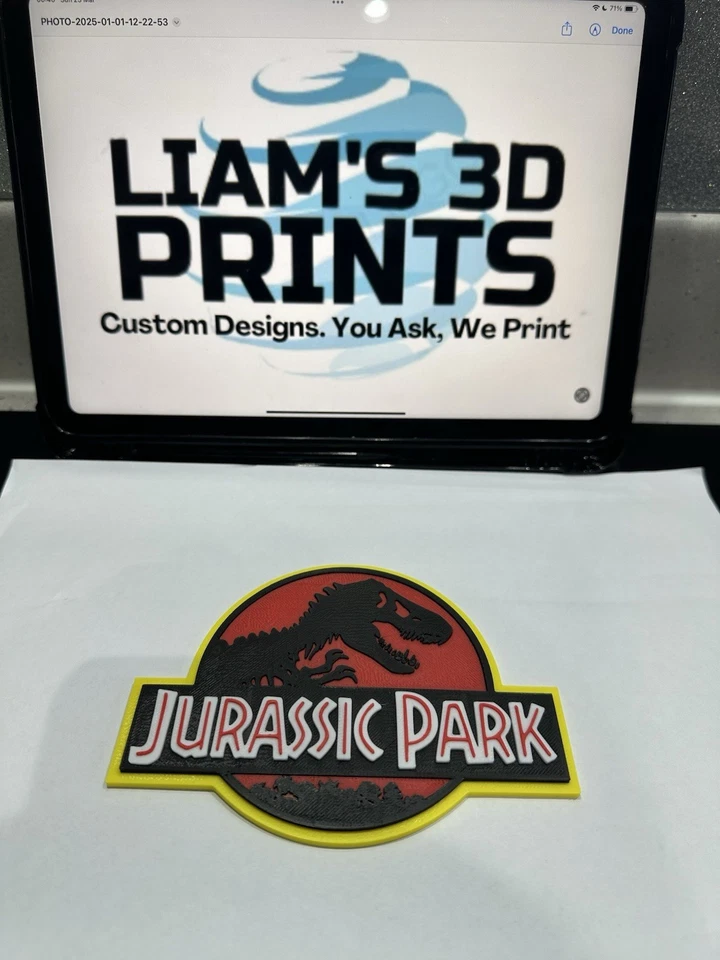 Decorative Jurassic Park World Film logo Sign Display Pop