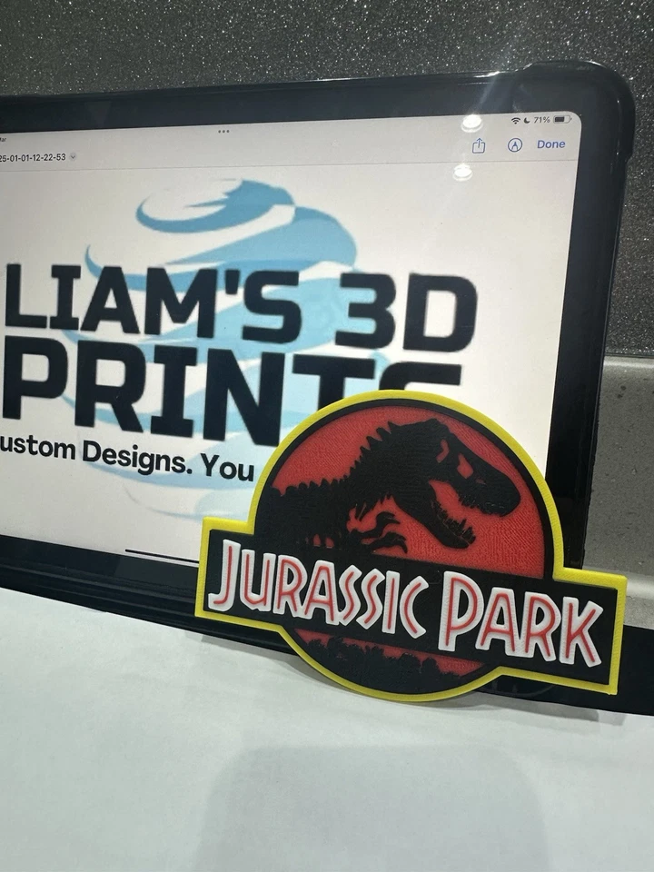 Decorative Jurassic Park World Film logo Sign Display Pop