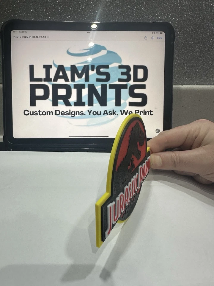 Decorative Jurassic Park World Film logo Sign Display Pop