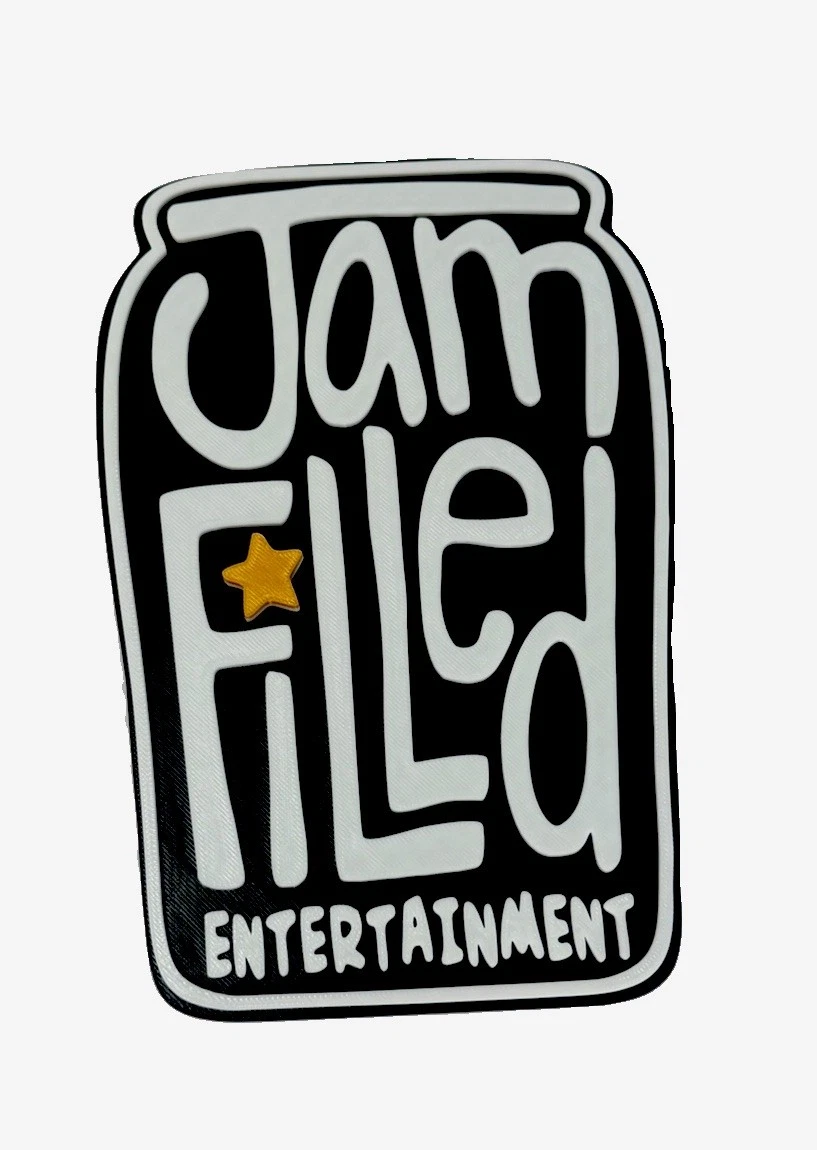 Decorative Jam Filled Entertainment Logo Sign Pop Display