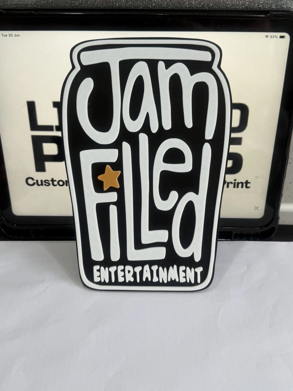 Decorative Jam Filled Entertainment Logo Sign Pop Display
